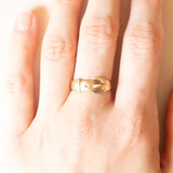 Anello Vittoriano a forma di cintura con fibbia in oro giallo 9K, anno 1855-1856