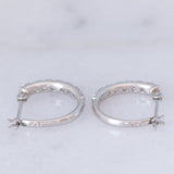 Orecchini a cerchio vintage in platino con diamanti (0.50ctw), anni ‘90/anni ‘2000