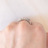 Contrarier vintage regolabile in platino con diamanti (0.50ctw), anni ‘90