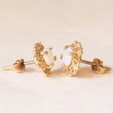 Orecchini vintage in oro giallo 9K con opali (0.70ctw ca.), anno 1981