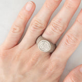 Anello medievale in argento con incisioni, XIII/XV secolo d.C.