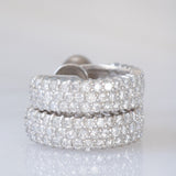 Orecchini vintage a cerchio in platino con diamanti (1ctw)