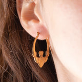Orecchini Claddagh vintage in oro giallo 9K