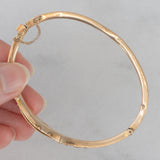 Bracciale rigido antico in oro giallo 9K con diamante di taglio rosetta, primi del ‘900