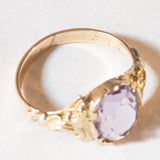 Anello antico in oro giallo 14K con ametista (2.30ct ca.), seconda metà dell’800