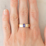 Solitario vintage in oro giallo 9K con tanzanite (0.70ct ca.)