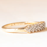 Anello vintage in oro giallo e bianco 9K con diamanti (0.12ctw ca.)