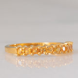 Veretta vintage in oro giallo 8K con topazi gialli (0.30ctw ca.)