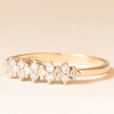 Anello vintage in oro giallo 9K con diamanti (0.20ctw ca.), anni ‘80/‘90