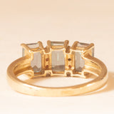 Anello vintage in oro giallo 9K con topazi mistici (1.80ctw ca.) e diamanti (0.03ctw ca.), anni ‘90/anni ‘2000