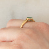 Solitario in oro giallo 9K con smeraldo (0.33ct)