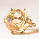 Ciondolo vintage in oro giallo 14K con quarzo citrino (9ct ca.), anni ‘60