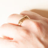 Anello antico vittoriano a forma di cintura con fibbia in oro giallo 9K, anno 1864