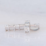 Ciondolo vintage a forma di croce in platino con diamanti (0.50ctw)
