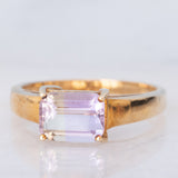 Anello da cocktail vintage in oro giallo 9K con ametrina (1.38ct)