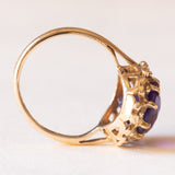 Anello da cocktail vintage in oro giallo 9K con ametista (3.50ct ca.), anni ‘70