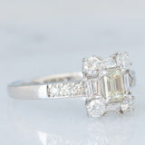 Anello vintage in platino con diamanti (1.07ctw), anni ‘90