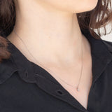 Collana punto luce vintage in platino con diamante di 0.15ct, anni ‘90/anni ‘2000
