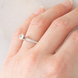 Solitario vintage in stile Art Déco in platino con diamante (0.40ct)