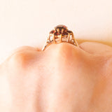 Anello a fiore vintage in oro giallo 9K con granati (0.75ctw ca.), anno 1997