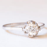 Solitario antico in platino con diamante di taglio brillante (0.59ct ca.), anni ‘30