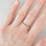 Anello vintage in oro giallo 9K e diamanti (0.15ctw ca.), anno ‘2000