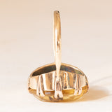 Anello Art Déco da cocktail in oro giallo 9K con quarzo citrino (7.20ct ca.), anni ‘30