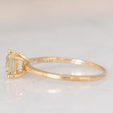 Solitario da cocktail moderno in oro giallo 10K con quarzo citrino (0.35ct ca.), anno 2016