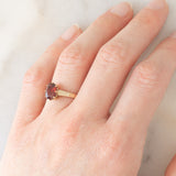 Solitario antico in oro giallo 9K con granato (1.20ct ca.), anni ‘20/‘30