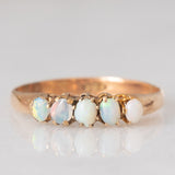 Veretta antica in oro giallo 9K con opali (0.20ctw ca.), anni ‘10/‘20