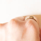 Anello Vittoriano a forma di cintura con fibbia in oro giallo 9K, anno 1855-1856