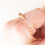 Trilogy antico in oro giallo 14K con diamanti di taglio rosetta (0.20ctw ca.), anni ‘20/‘30