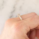 Anello vintage in oro rosa 9K con diamanti (0.20ctw ca.), anni ‘80
