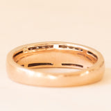 Anello vintage in oro rosa 14K con pavé di diamanti di taglio brillante (0.26ctw)