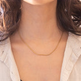 Catenina vintage con maglia a serpente in oro giallo 14K