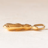 Ciondolo vintage a forma di coniglietto in oro giallo 18K