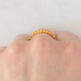 Veretta vintage in oro giallo 8K con topazi gialli (0.30ctw ca.)