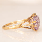 Anello da cocktail vintage in oro giallo 9K con ametista (2.10ct ca.), anno 1990