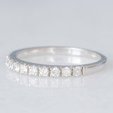 Mezzo eternity vintage in oro bianco 18K con diamanti di taglio brillante (0.33ctw ca.), anni ‘90/anni ‘2000