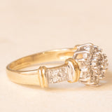 Anello vintage in oro giallo e bianco 9K con diamanti (0.40ctw ca.), anno 1994