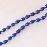 Braccialetto vintage con doppio filo di lapislazzuli e con chiusura in oro giallo 9K, anni ‘70