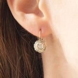 Orecchini Art Déco in oro bianco 18K con diamanti di taglio brillante (0.30ctw ca.), anni ‘30/‘40