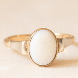 Anello vintage in oro giallo e bianco 9K con opale (1ct ca.), anni ‘70