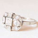 Anello Art Déco in oro bianco 18K con diamanti (0.54ctw ca.), anni ‘20/‘30