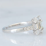 Anello vintage in platino con diamanti (1.07ctw), anni ‘90