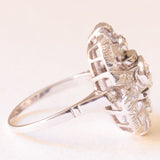 Anello Art Déco in platino e in oro bianco 14K con diamanti (0.87ctw ca.), anni ‘30