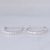 Orecchini a cerchio in oro bianco 14K con diamanti (0.30ctw), anni ‘90/anni ‘2000