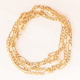 Catenina vintage in oro giallo 9K con maglia figaro