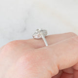 Anello “target” Art Déco in platino con diamanti (0.74ctw ca.), anni ‘20/‘30