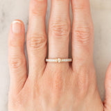 Anello vintage in oro rosa 9K con diamanti (0.20ctw ca.), anni ‘80